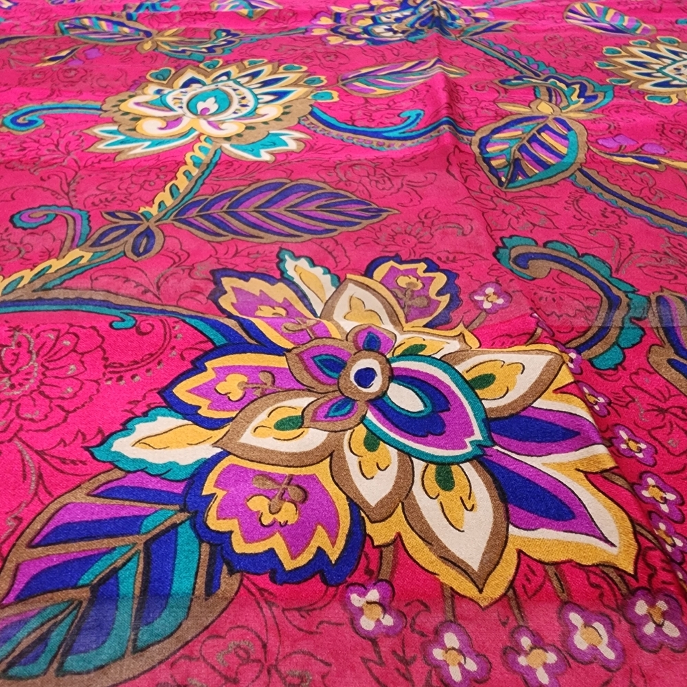 Authentic YSL Large Silk Scarf - Picture 5 of 10